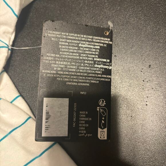 NWT Disney Parks National Geographic Elephant Graphic T Shirt Size Medium Stripe - Picture 4 of 7